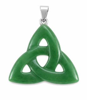 Triquetra, keltský uzel z avanturínu zeleného