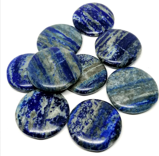 Lapis lazuli placičky - hmatky / v AA kvalitě/
