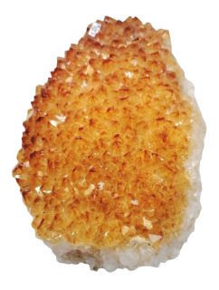 Citrínová drůza AA 1,58 kg – přírodní krystal „jako ježek“ z Brazílie