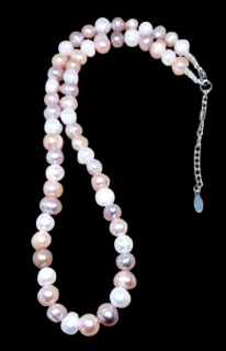 Říční perly mix barev 45 cm s chirurgickou ocelí