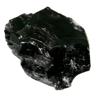 Obsidián kouřový 650 g – přírodní blok