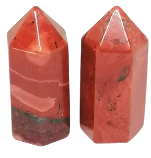 Jaspis červený – broušená krystalová špice 3,5 cm