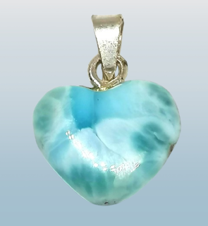 Larimar srdíčko - pro duchovní rovnováhu, 2,34 g