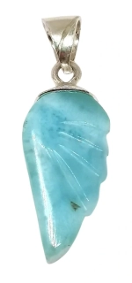 Larimar přívěsek – Andělské křídlo, AA kvalita, 4,2 g