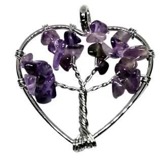 Strom života s ametystem, magický amulet 3 cm