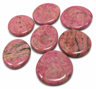 Rodonitové hmatky, placičky 3,5-4,5 cm
