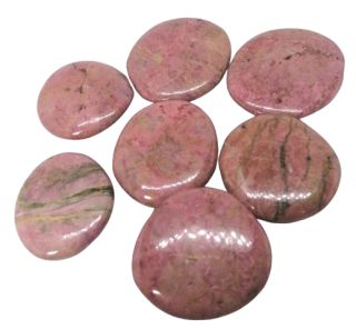 Rodonitové hmatky, placičky 3,5-4,5 cm