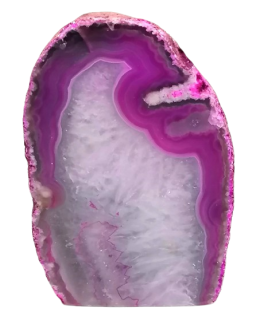 Achátová pecka, růžová, řezaná základna 204 g