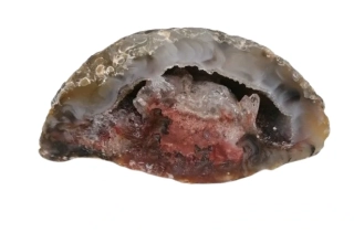 Achát peříčkový,exklusivní geoda, 140 g