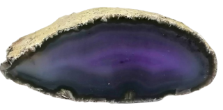 Achátová půlka leštěná 225 g,fialová
