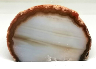 Achátová půlka leštěná 250 g, hnědá