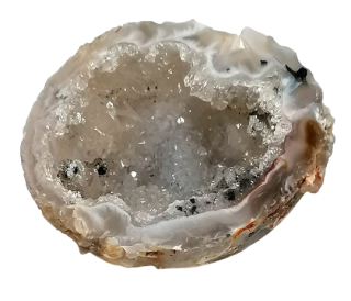 Achát peříčkový, geodka 31,5 g