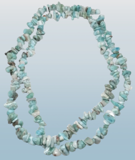 Larimarový náhrdelník dlouhý cca 85 cm