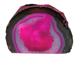 Achátový svícen na čajovou svíčku růžový 11 x 8,5 cm
