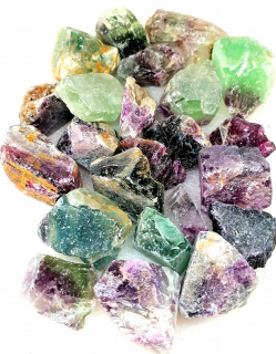 Fluorit duhový surový – 500 g minerálu pro esoteriku a dekoraci