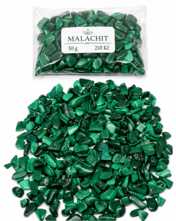 Malachit chips 50 g sáček