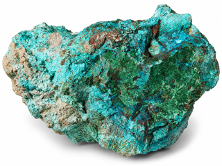 Chryzokol s malachitem – exkluzivní přírodní minerál z Peru, 1,14 kg