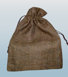 Dárkový pytlíček stahovací, 13x18cm,hnědý