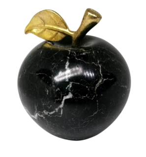 Jablko velké z black onyxu 7x7,5 cm