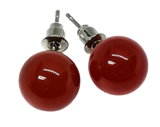 Karneolové naušnice puzeta 10 mm