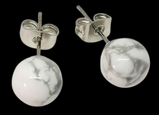 Magnezitové naušnice puzeta 8mm