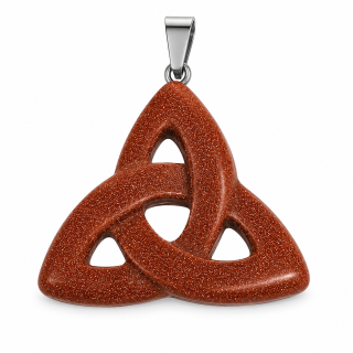 Keltský uzel, triquetra z avanturínu zlatého