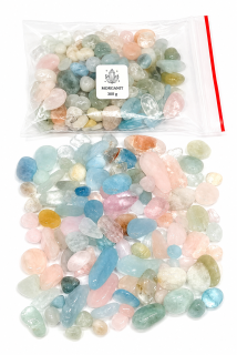 Morganit AA kvalita – MIX chips 4–7 mm, 30 g – Kámen lásky a jemné energie