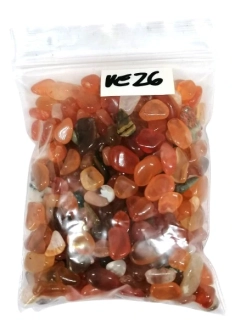 Karneol z Malawi – sekané kameny (chips 5–8 mm), balení 100 g – energie a krása přírody